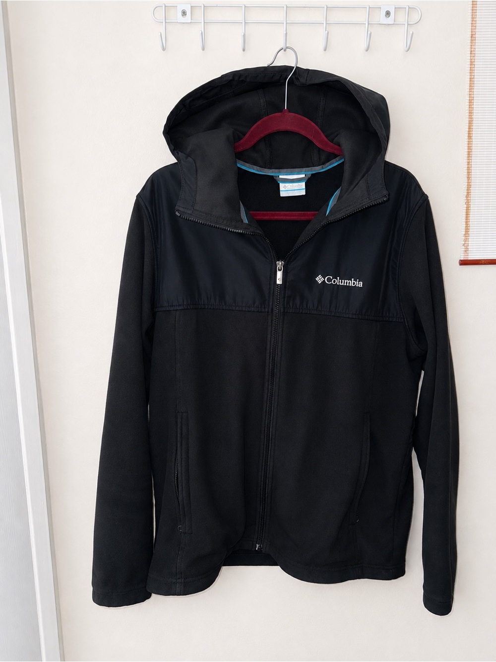 Columbia Black Hooded Men's Raincoat Jacket